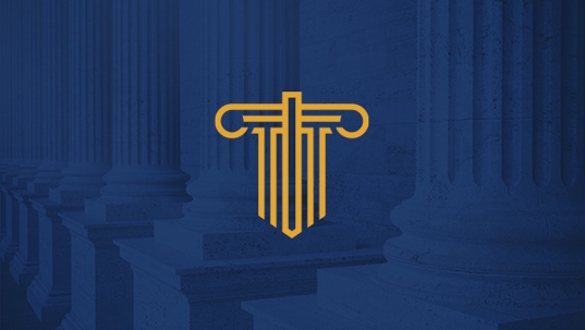 logo image over columns